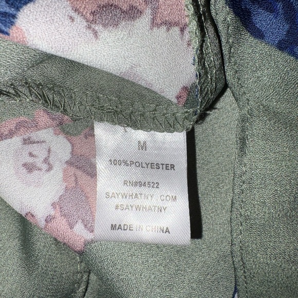 Say What Floral Off-Shoulder Blouse Flare Sleeves Medium - Picture 5 of 6